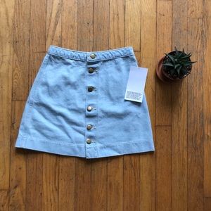 NWT American Apparel denim high-waist skirt XS